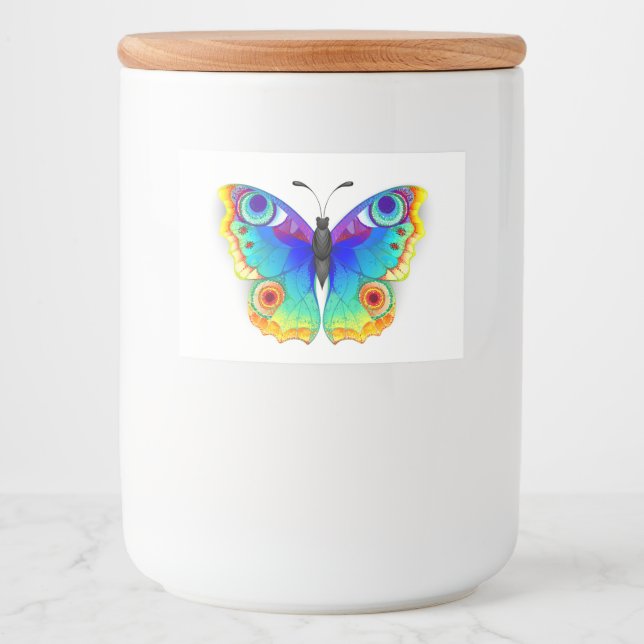 Rainbow Butterfly Peacock Eye Food Label (Front)