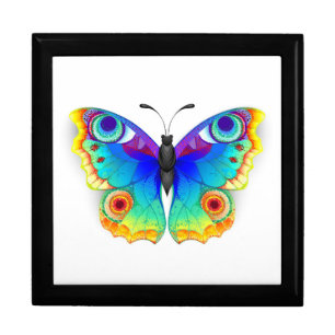 Rainbow Butterfly Peacock Eye Gift Box