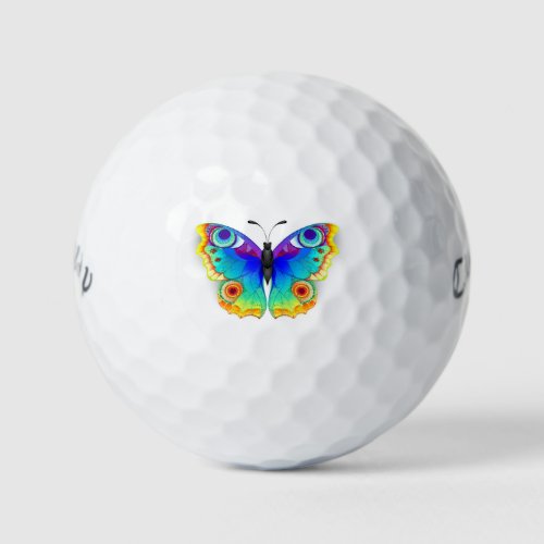 Rainbow Butterfly Peacock Eye Golf Balls