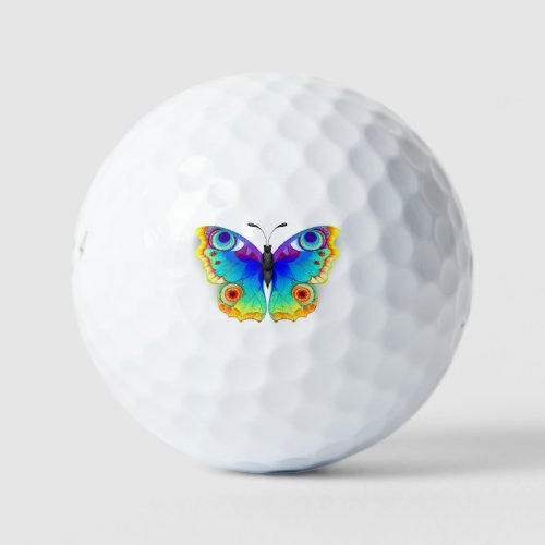 Rainbow Butterfly Peacock Eye Golf Balls