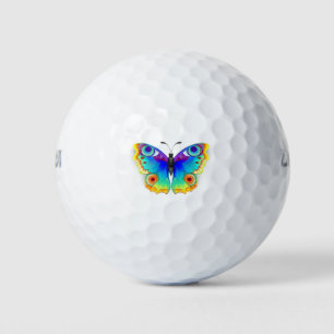 Rainbow Butterfly Peacock Eye Golf Balls