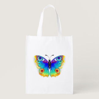 Rainbow Butterfly Peacock Eye Grocery Bag
