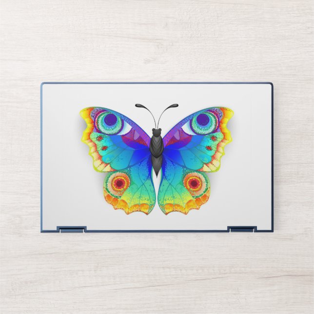Rainbow Butterfly Peacock Eye HP Laptop Skin (Front)