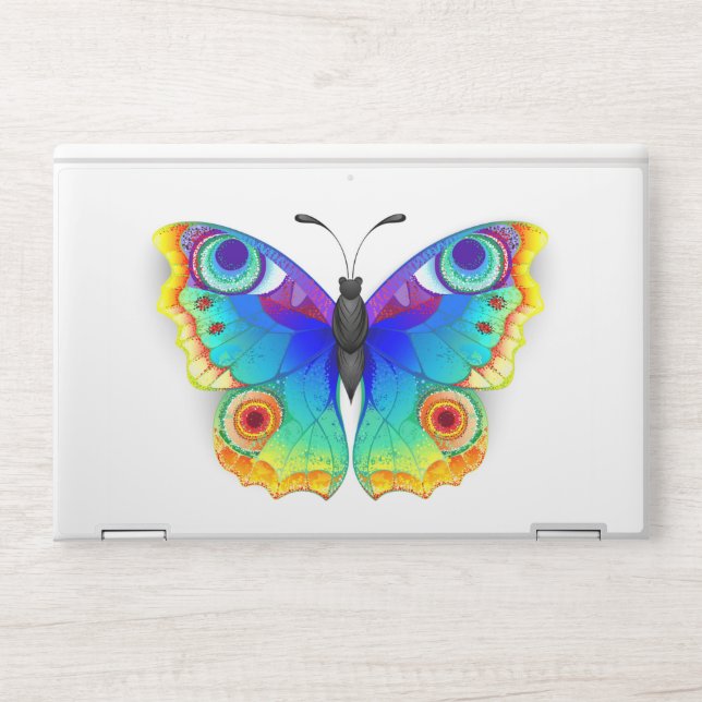 Rainbow Butterfly Peacock Eye HP Laptop Skin (Front)