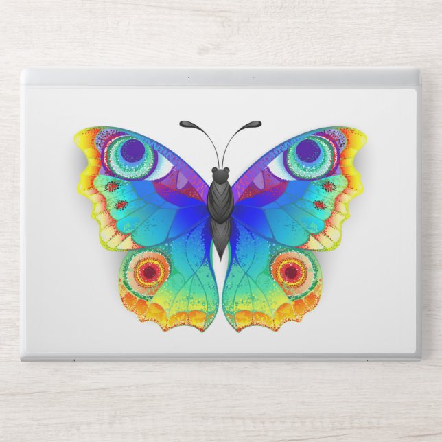 Rainbow Butterfly Peacock Eye HP Laptop Skin (Front)