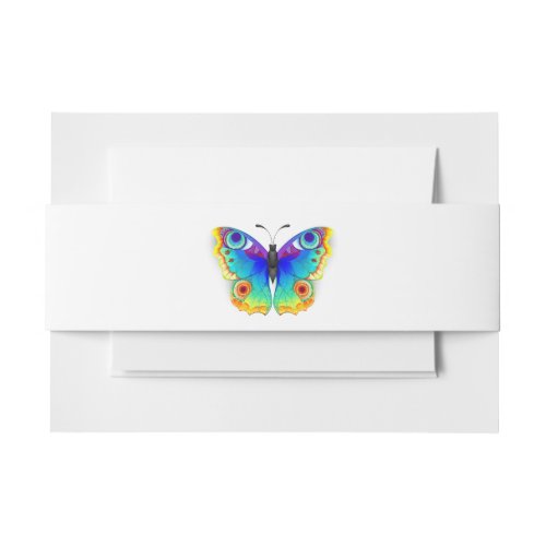 Rainbow Butterfly Peacock Eye Invitation Belly Band