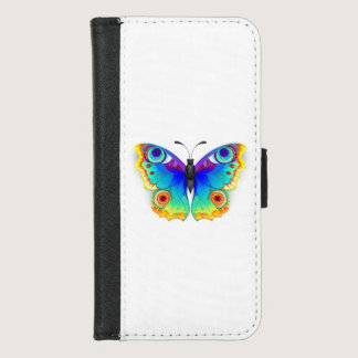 Rainbow Butterfly Peacock Eye iPhone 8/7 Wallet Case