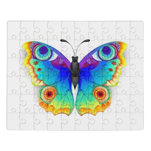 Rainbow Butterfly Peacock Eye Jigsaw Puzzle