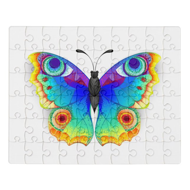 Rainbow Butterfly Peacock Eye Jigsaw Puzzle (Puzzle Horizontal)
