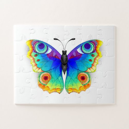 Rainbow Butterfly Peacock Eye Jigsaw Puzzle