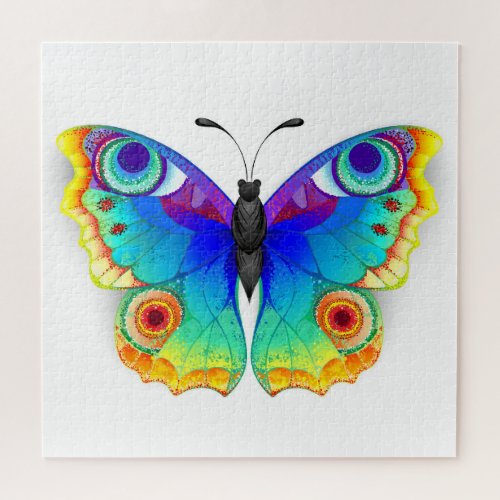 Rainbow Butterfly Peacock Eye Jigsaw Puzzle
