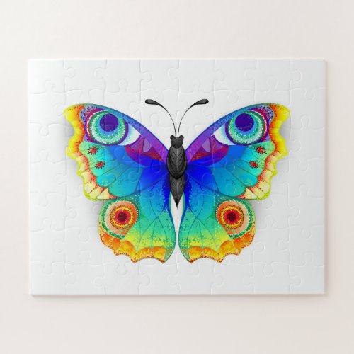 Rainbow Butterfly Peacock Eye Jigsaw Puzzle