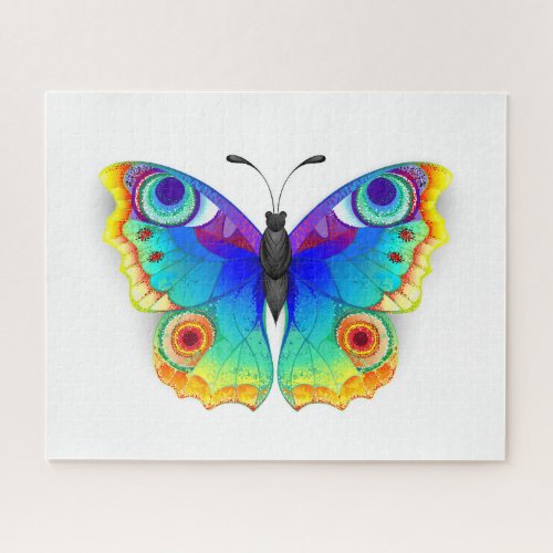 Rainbow Butterfly Peacock Eye Jigsaw Puzzle
