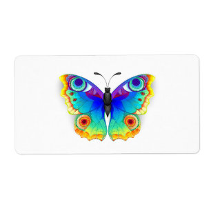 Rainbow Butterfly Peacock Eye Label
