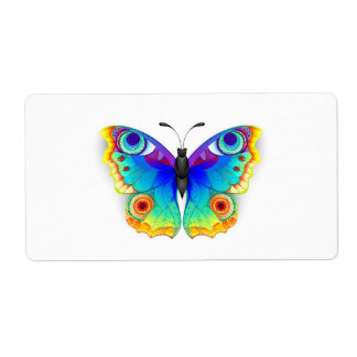 Rainbow Butterfly Peacock Eye Label