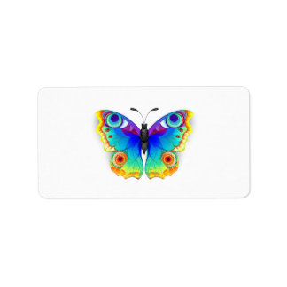 Rainbow Butterfly Peacock Eye Label