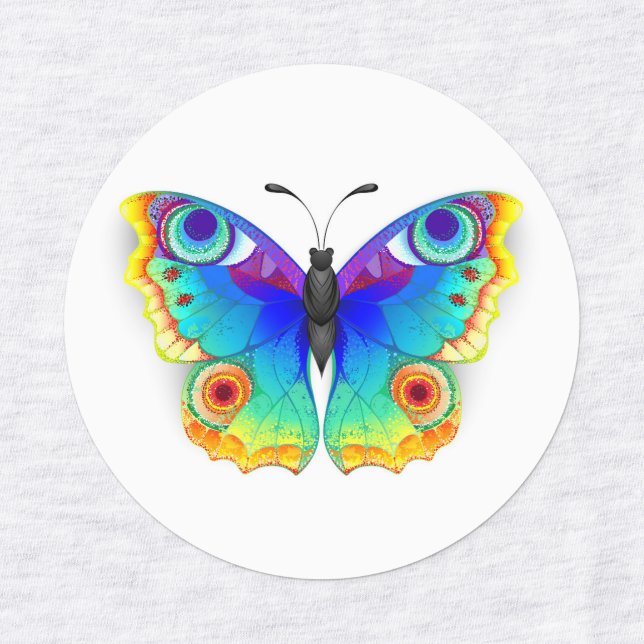 Rainbow Butterfly Peacock Eye Labels (Design 1)