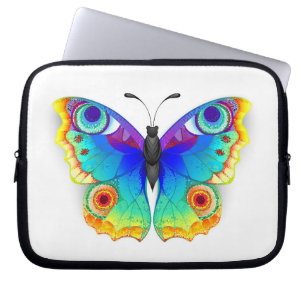 Rainbow Butterfly Peacock Eye Laptop Sleeve