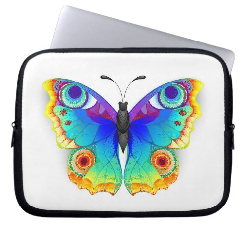 Rainbow Butterfly Peacock Eye Laptop Sleeve