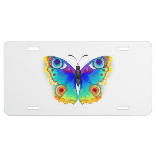 Personalized Custom License Plate Auto Car Tag Rainbow butterfly 
