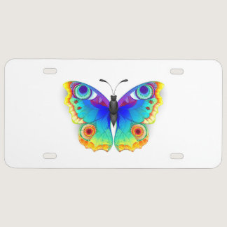 Rainbow Butterfly Peacock Eye License Plate