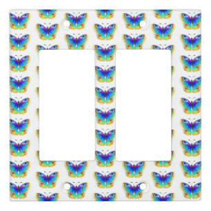 Rainbow Butterfly Peacock Eye Light Switch Cover