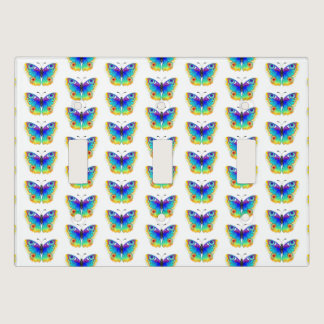 Rainbow Butterfly Peacock Eye Light Switch Cover