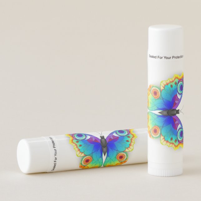 Rainbow Butterfly Peacock Eye Lip Balm (Front)
