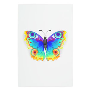 Rainbow Butterfly Peacock Eye Metal Print