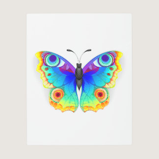 Rainbow Butterfly Peacock Eye Metal Print