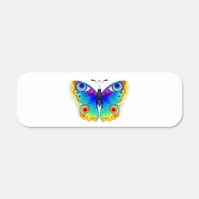 Rainbow Butterfly Peacock Eye Metal Sign (Front)