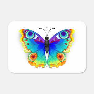 Rainbow Butterfly Peacock Eye Metal Sign