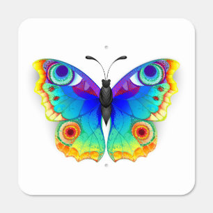Rainbow Butterfly Peacock Eye Metal Sign