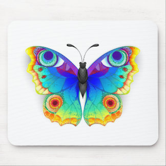 Rainbow Butterfly Peacock Eye Mouse Pad