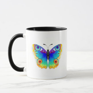 Rainbow Butterfly Peacock Eye Mug