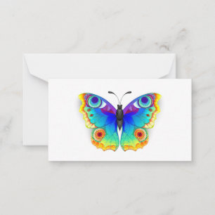 Rainbow Butterfly Peacock Eye Note Card
