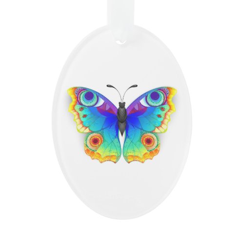 Rainbow Butterfly Peacock Eye Ornament