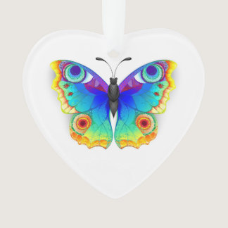 Rainbow Butterfly Peacock Eye Ornament