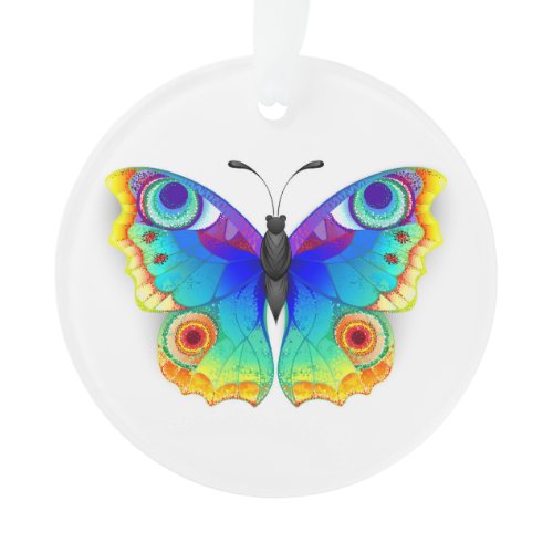 Rainbow Butterfly Peacock Eye Ornament