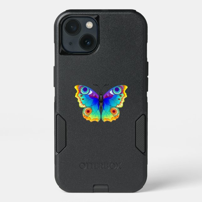 Rainbow Butterfly Peacock Eye Otterbox iPhone Case (Back)