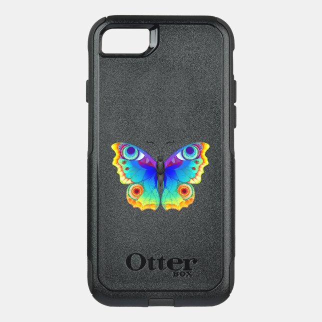 Rainbow Butterfly Peacock Eye Otterbox iPhone Case (Back)