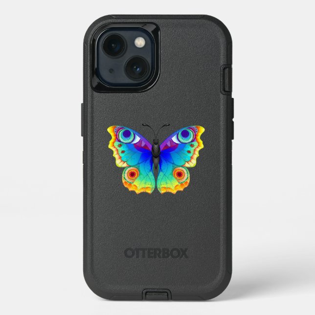 Rainbow Butterfly Peacock Eye Otterbox iPhone Case (Back)