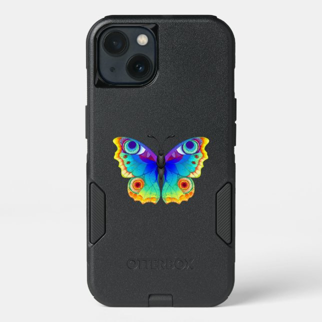Rainbow Butterfly Peacock Eye Otterbox iPhone Case (Back)