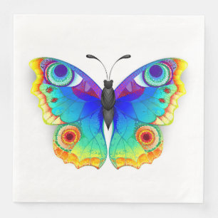 Rainbow Butterfly Peacock Eye Paper Dinner Napkins