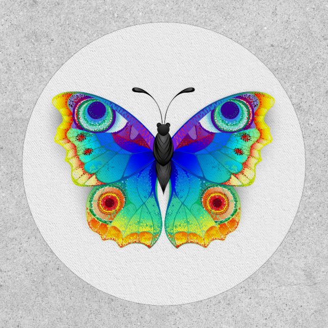 Rainbow Butterfly Peacock Eye Patch (Front)