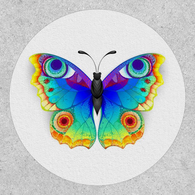 Rainbow Butterfly Peacock Eye Patch (Front)