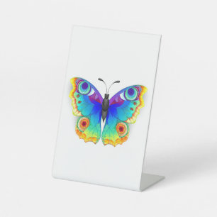 Rainbow Butterfly Peacock Eye Pedestal Sign