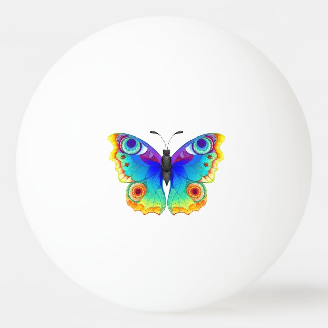 Rainbow Butterfly Peacock Eye Ping Pong Ball (Front)