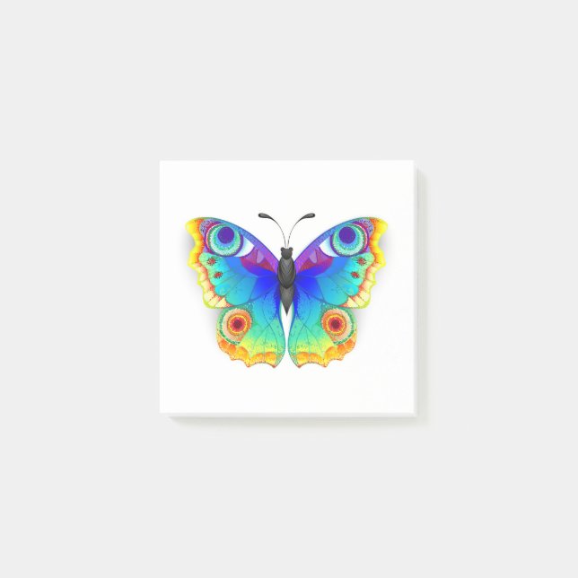 Rainbow Butterfly Peacock Eye Post-it Notes (Front)