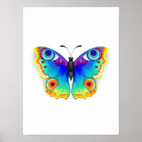 Rainbow Butterfly Peacock Eye Poster